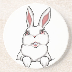 En Grès Dessous de verre de lapin de Pâques Festive Décora