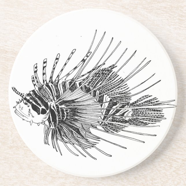 En Grès Dessous de verre de Lionfish (Devant)