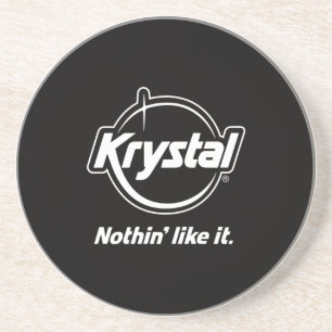 En Grès Dessous de verre de logo de Krystal