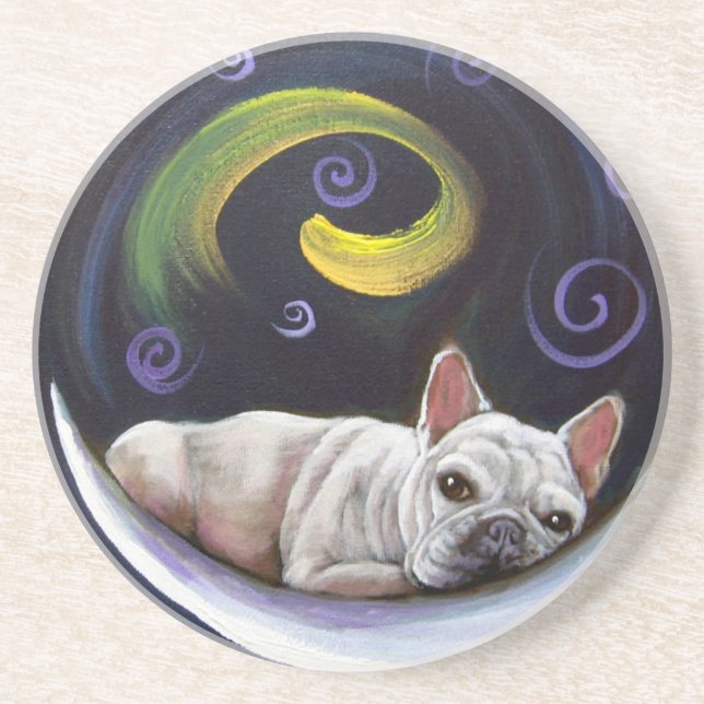 En Grès Dessous de verre de lune de Frenchie (Devant)