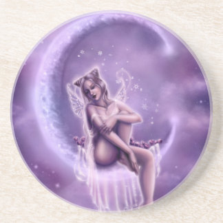 En Grès Dessous de verre de lune de prune confite