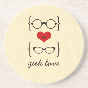 En Grès Dessous de verre de lunettes Geeky