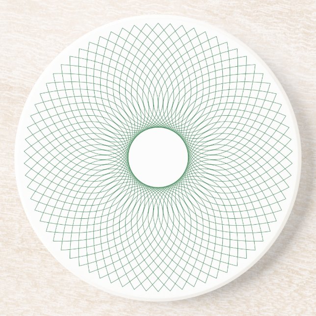 En Grès Dessous de verre de Mandala décoratifs (Devant)