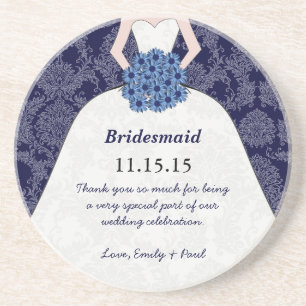 En Grès Dessous de verre de Mariage de Bridesmaid de la Ma