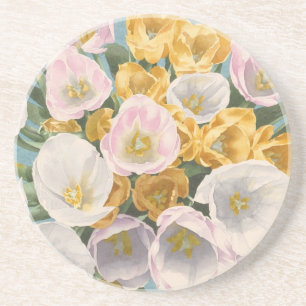 En Grès Dessous de verre de mauvaise humeur de tulipe