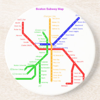 En Grès Dessous de verre de métro de Boston