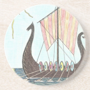 EN GRÈS DESSOUS DE VERRE DE NAVIRE VIKING