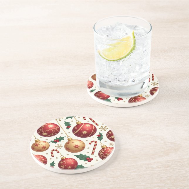 En Grès Dessous de verre de Noël (Côté)