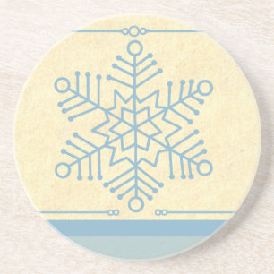 En Grès Dessous de verre de Noël délicieusement Snowflake