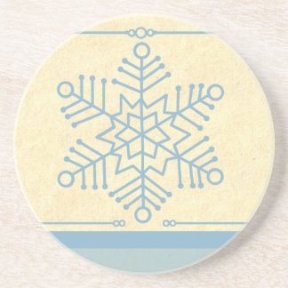 En Grès Dessous de verre de Noël délicieusement Snowflake