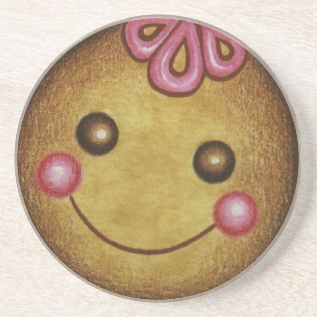 En Grès Dessous de verre de pain d'épices (Devant)