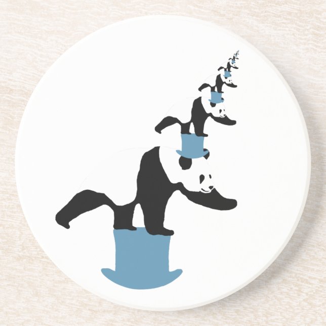 En Grès Dessous de verre de panda (Devant)