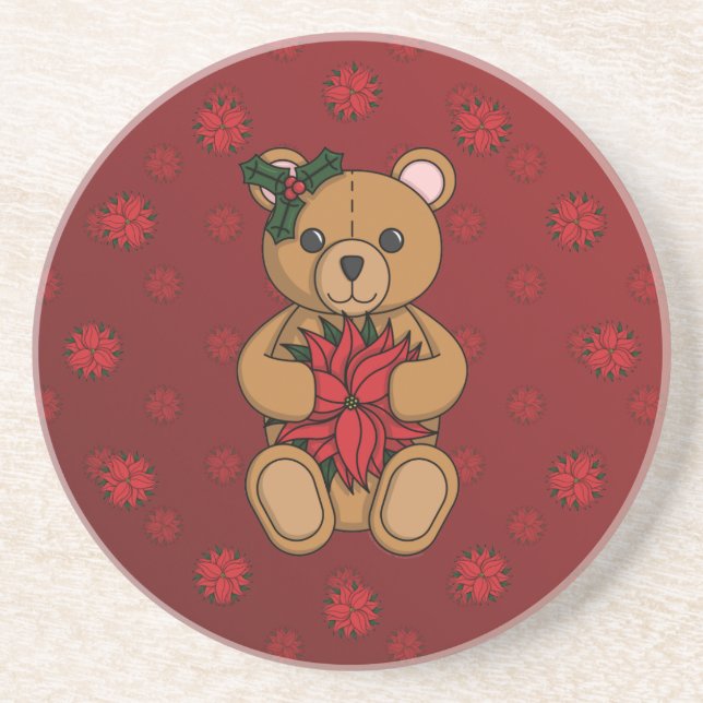 En Grès Dessous de verre de pierre cadeau de Teddy (Devant)