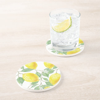 En Grès Dessous de verre de pierres rondes florales au cit