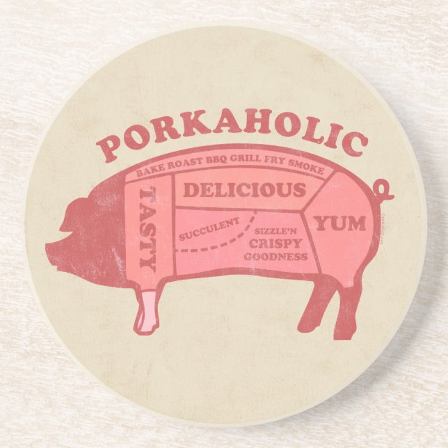 En Grès Dessous de verre de Porkaholic (Devant)
