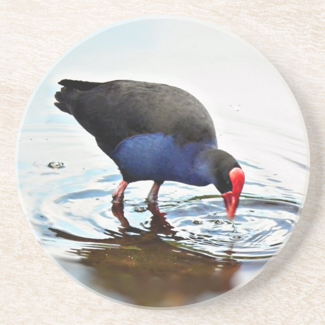 En Grès Dessous de verre de Pukeko (Devant)