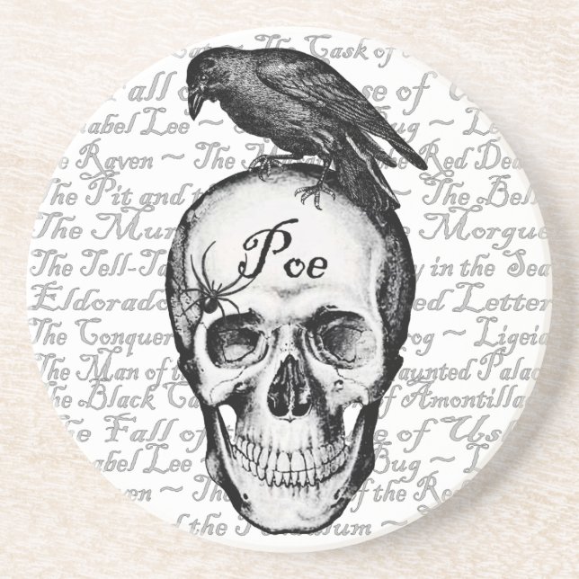 En Grès Dessous de verre de Raven Poe (Devant)