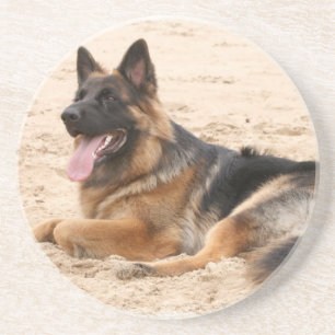 En Grès Dessous de verre de repos de chien de berger