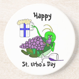 En Grès Dessous de verre de Saint-Urho avec sauterelle ivr