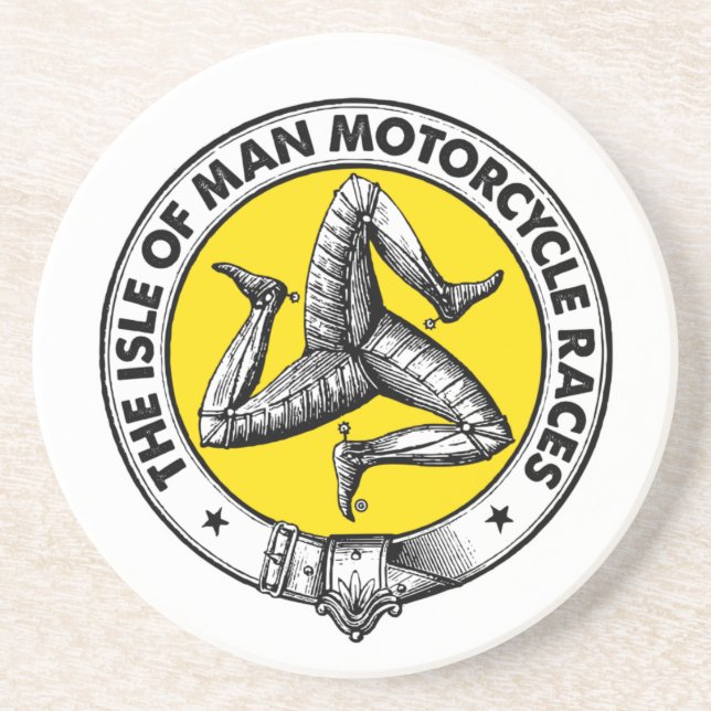 En Grès Dessous de verre de Sandstone de l'île de Man (Devant)