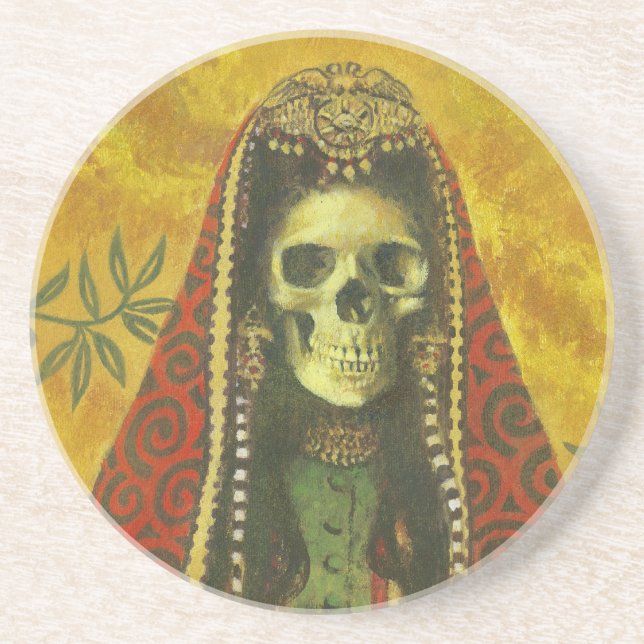 En Grès Dessous de verre de sorcière de la mort (Devant)