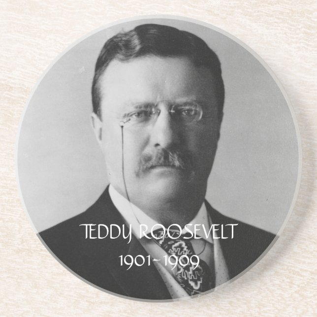 En Grès Dessous de verre de Teddy Roosevelt (Devant)