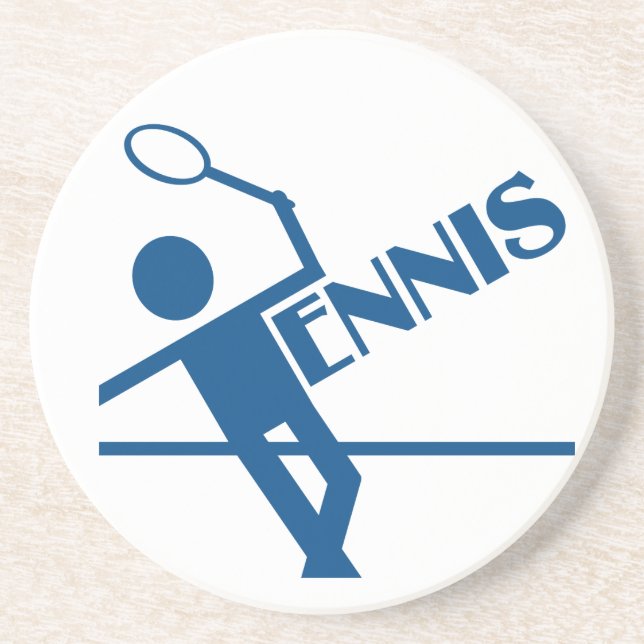 En Grès Dessous de verre de tennis, personnaliser (Devant)