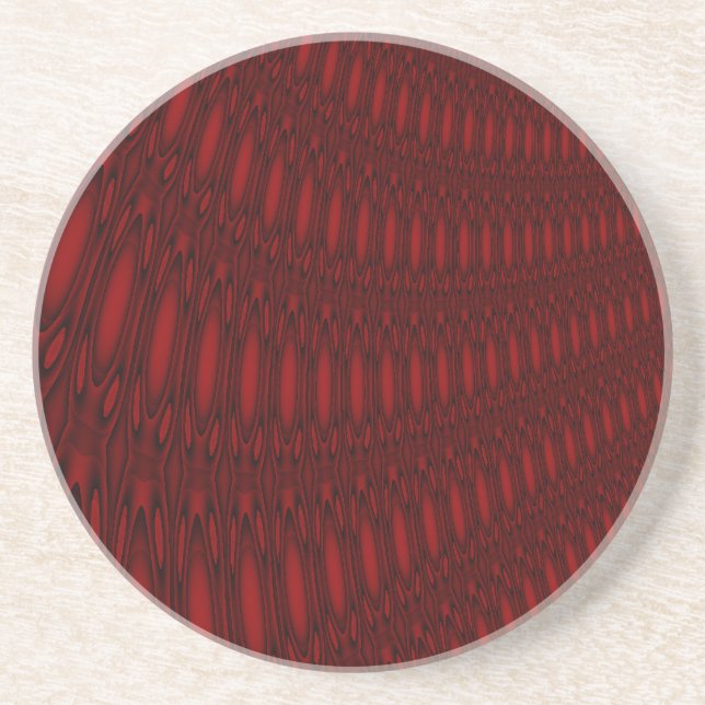 En Grès Dessous de verre de Tentacles de pieuvre rouge (Devant)