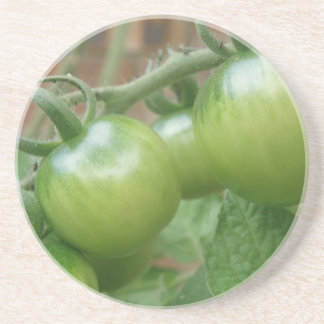 En Grès Dessous de verre de tomates vertes