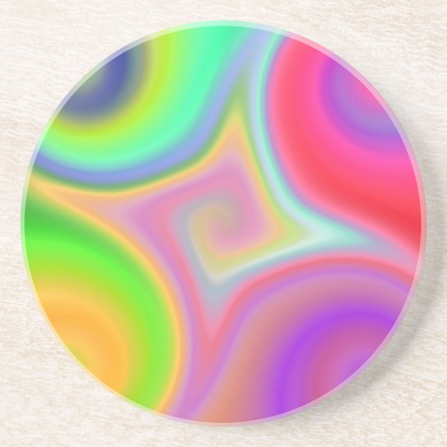 En Grès Dessous de verre de torsion à maillage couleur (Devant)