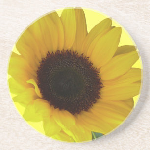 En Grès Dessous de verre de tournesol Dons joyeux de fleur