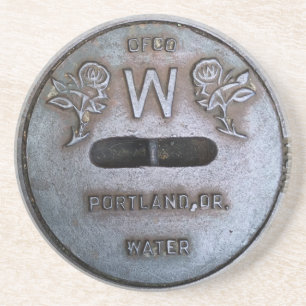 En Grès Dessous de verre de trappe de l'eau de Portland