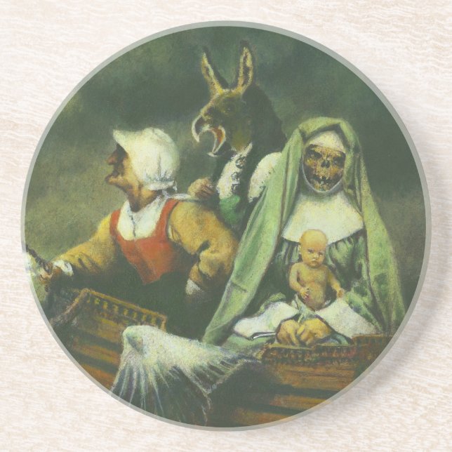 En Grès Dessous de verre de trois sorcières (Devant)