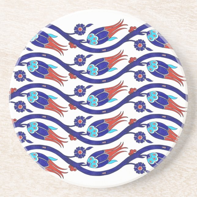 En Grès dessous de verre de tulipe turc (Devant)