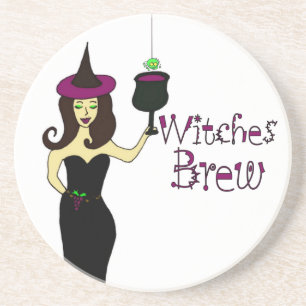 En Grès Dessous de verre de vin de Halloween de "Brew de