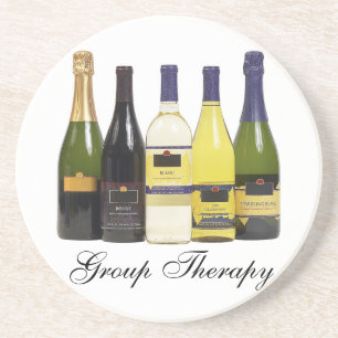 En Grès Dessous de verre de vin de thérapie de groupe