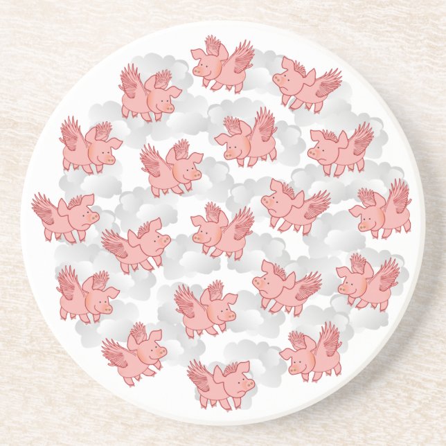 En Grès Dessous de verre de vol de porcs (Devant)