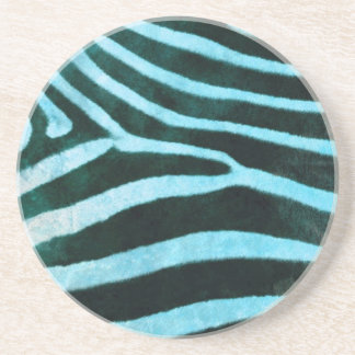 En Grès Dessous de verre de zèbre de turquoise de