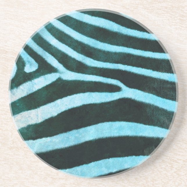 En Grès Dessous de verre de zèbre de turquoise de (Devant)