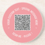 En Grès Dessous de verre des couleurs de texte personnalis<br><div class="desc">Dessous de verre avec QR Code Scan Info Couleurs de texte personnalisées Promotionnel ou Cadeau personnel moderne - Ajouter votre QR Code - Image ou logo - photo / Texte - Nom ou autre information / message - Redimensionner et déplacer ou supprimer / Ajouter des éléments - Image / Texte...</div>