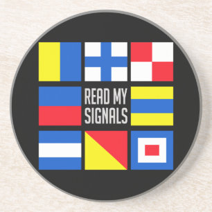 En Grès Dessous de verre des drapeaux maritimes