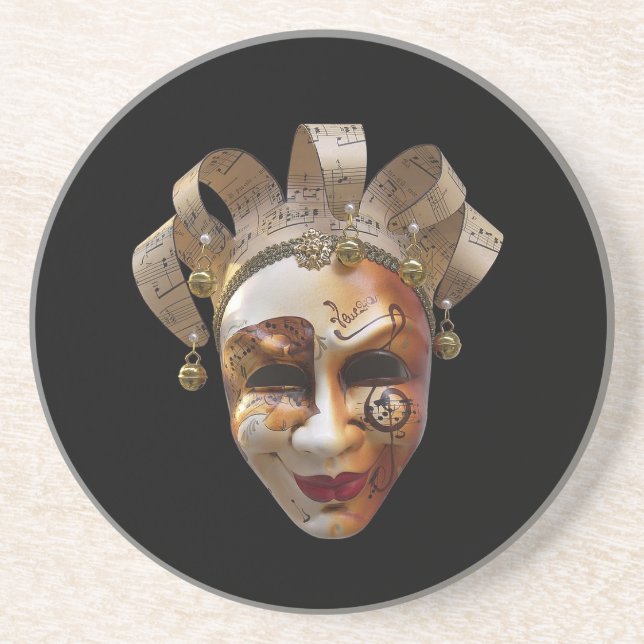 En Grès Dessous de verre des masques vénitiens (Devant)