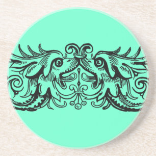 En Grès Dessous de verre des monstres liés