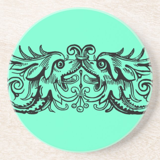 En Grès Dessous de verre des monstres liés (Devant)