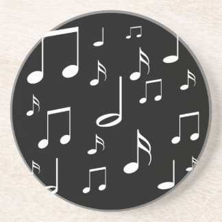 En Grès dessous de verre des notes de musique