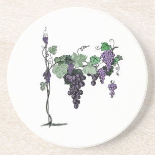 En Grès Dessous de verre des vignes