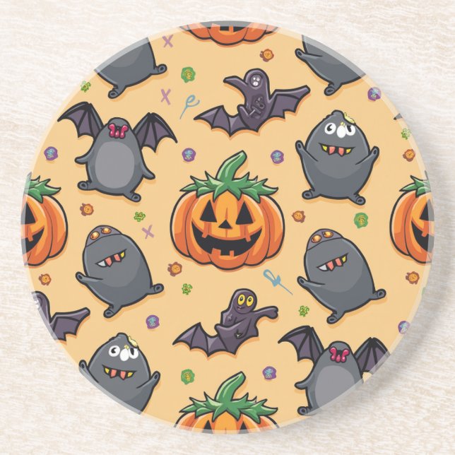 En Grès dessous de verre d'halloween (Devant)