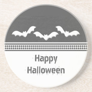 En Grès Dessous de verre d'Halloween Batty, gris foncé