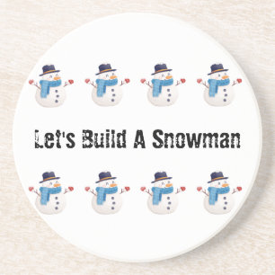 En Grès Dessous de verre d'hiver Snowman