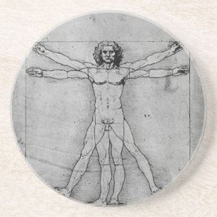 En Grès Dessous de verre d'homme de Vitruvian